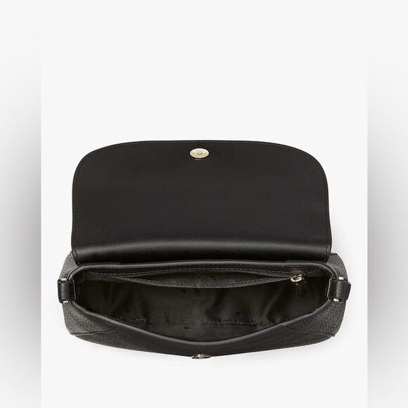 New! Kate Spade Black Monica Small Flap Crossbody NWT - Picture 4 of 6